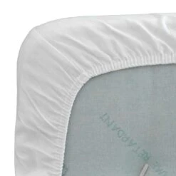 Coprimaterasso Pompea In Cotone Fasciato - Dimensioni Varie Z496 -Prodotti Per La Casa coprimaterasso pompea cotone fasciato rigato bianco 4 2