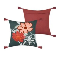 Cuscino Arredo Ivanna Verde Smeraldo Quadrato 40x40 Cm Con Nappe J415 -Prodotti Per La Casa cuscino arredo ivanna verde smeraldo quadrato 40x40 cm con nappe 3