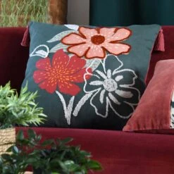 Cuscino Arredo Ivanna Verde Smeraldo Quadrato 40x40 Cm Con Nappe J415 -Prodotti Per La Casa cuscino arredo ivanna verde smeraldo quadrato 40x40 cm con nappe 4