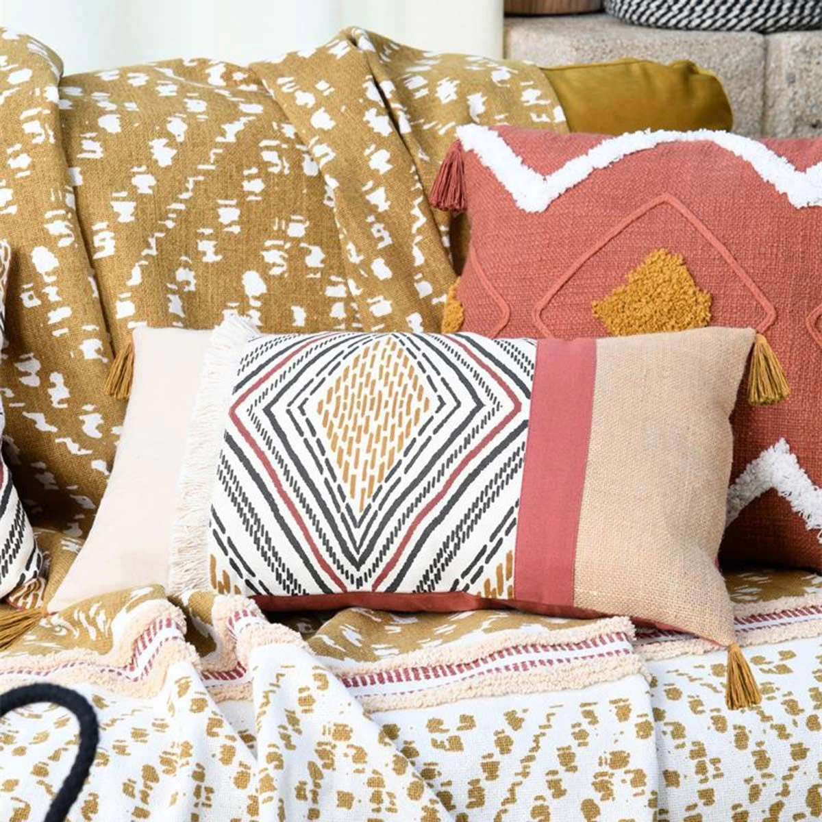 Cuscino Arredo Taweva Rettangolare 30x50 Cm Con Nappe K293 6 Cuscino Arredo Taweva Rettangolare 30x50 Cm Con Nappe K293 - immagine 4