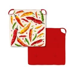 Cuscino Coprisedia Chili In Puro Cotone K102 -Prodotti Per La Casa cuscino coprisedia chili in puro cotone con stampa digitale 3