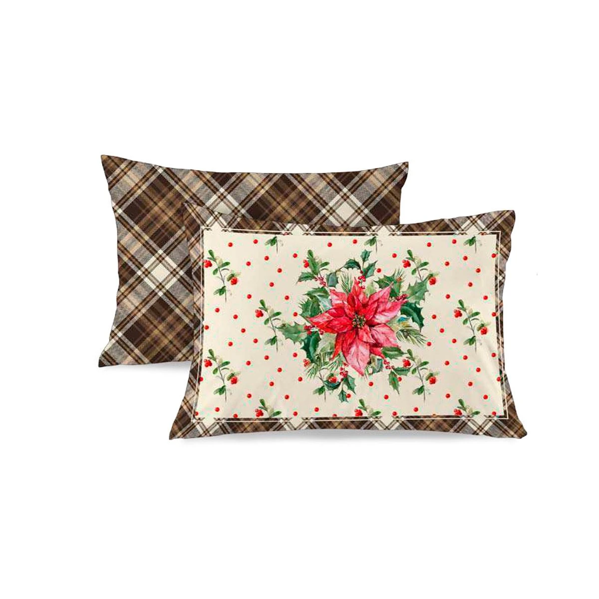 Federa Natalizia Poinsettia Di Casa Anversa 50x80 Cm X128 5 Federa Natalizia Poinsettia Di Casa Anversa 50x80 Cm X128 - immagine 3