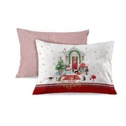 Federa Natalizia Xmas Cat House Di Casa Anversa 50x80 Cm X121