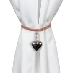 Fermatenda Crystal Con Cordino X061 -Prodotti Per La Casa fermatenda crystal in metallo rosa 1