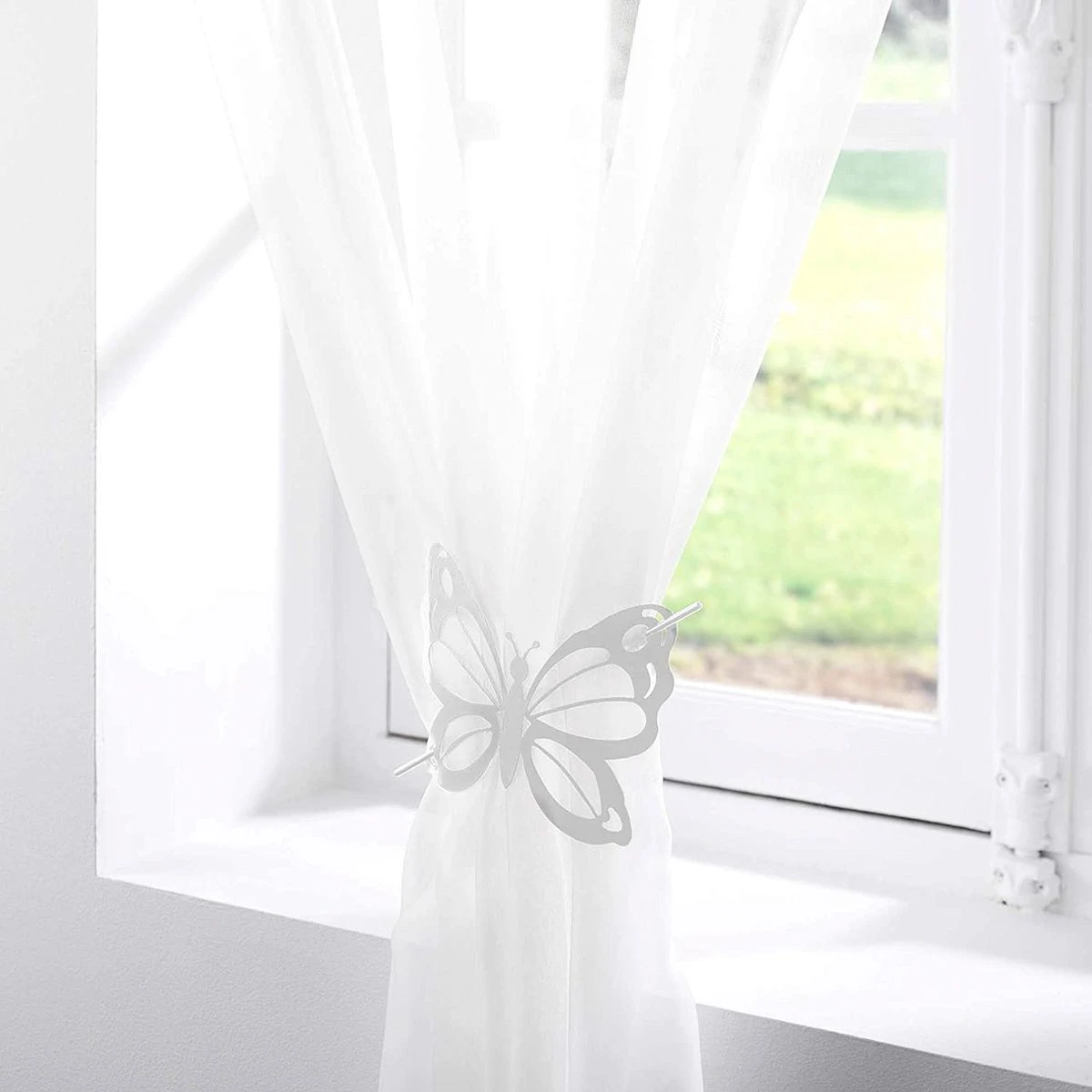 Fermatenda Farfalla In Metallo W649 6 Fermatenda Farfalla In Metallo W649 - immagine 4