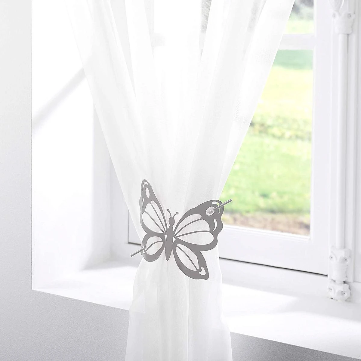 Fermatenda Farfalla In Metallo W649 4 Fermatenda Farfalla In Metallo W649 - immagine 2