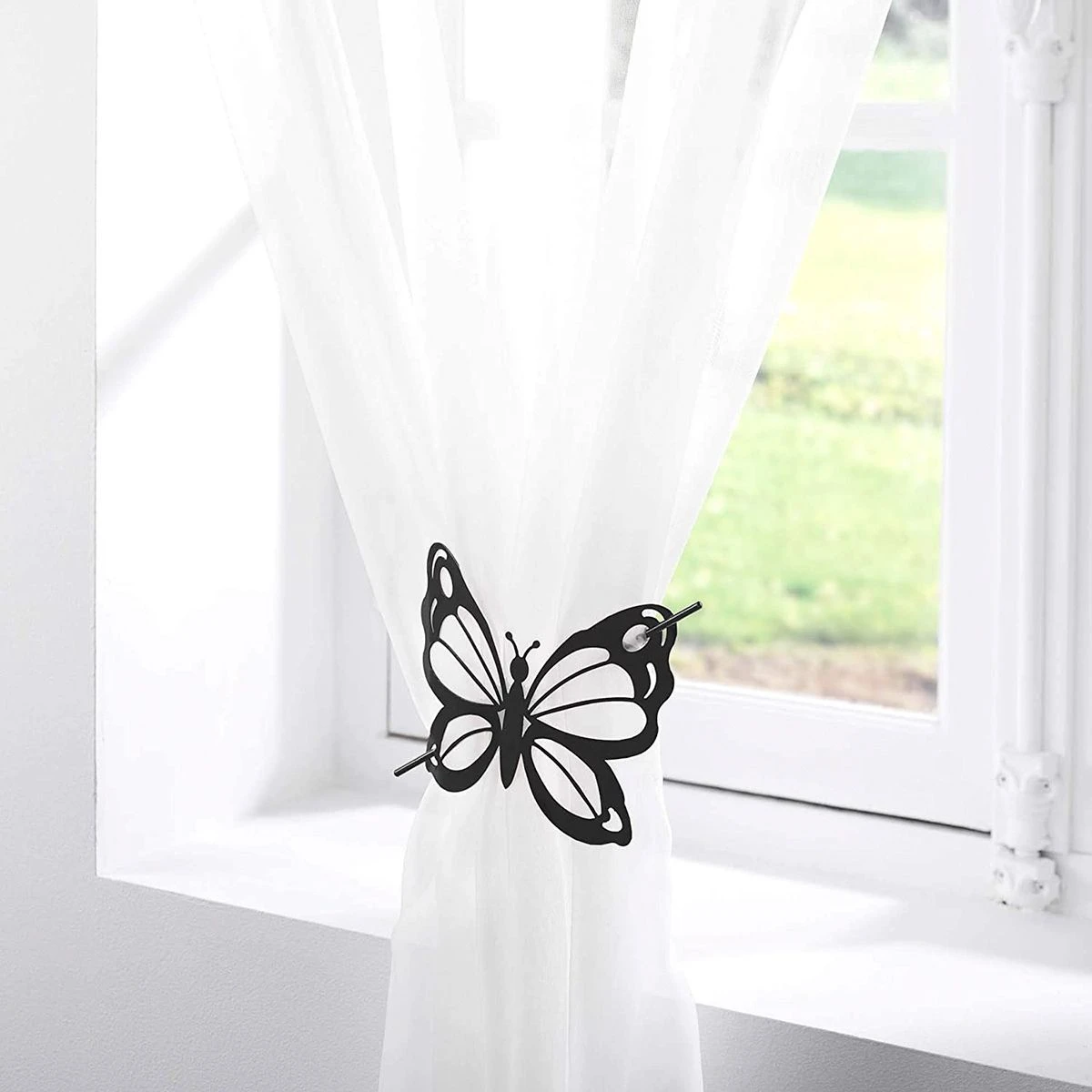 Fermatenda Farfalla In Metallo W649 5 Fermatenda Farfalla In Metallo W649 - immagine 3