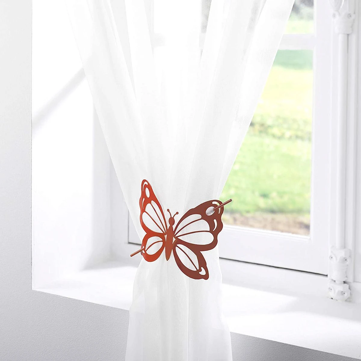 Fermatenda Farfalla In Metallo W649 8 Fermatenda Farfalla In Metallo W649 - immagine 6