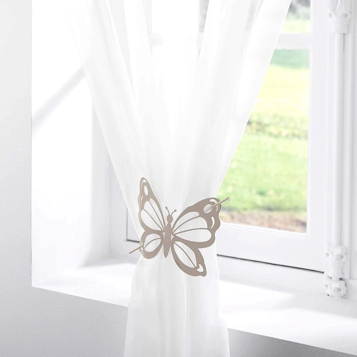 Fermatenda Farfalla In Metallo W649 7 Fermatenda Farfalla In Metallo W649 - immagine 5