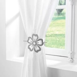 Fermatenda Petalo In Metallo W650 -Prodotti Per La Casa fermatenda in metallo petalo grigio 1
