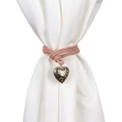 Fermatenda Iron Heart Con Cordino X060 -Prodotti Per La Casa fermatenda iron heart in metallo rosa 1