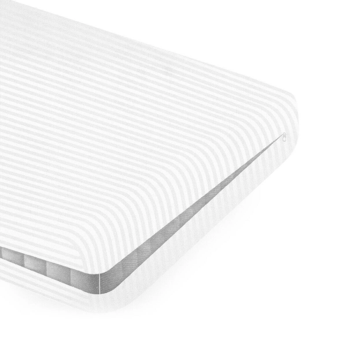 Fodera Coprimaterasso In Cotone Rigato Con Cerniera - Dimensioni Varie Y987 3 Fodera Coprimaterasso In Cotone Rigato Con Cerniera - Dimensioni Varie Y987