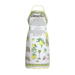 Grembiule Da Cucina Limoncello In Puro Cotone Con Tasca V535