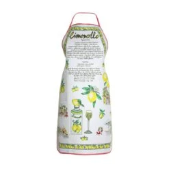 Grembiule Da Cucina Limoncello In Puro Cotone Con Tasca V535 -Prodotti Per La Casa grembiule da cucina limoncello in puro cotone con tasca rosso 1