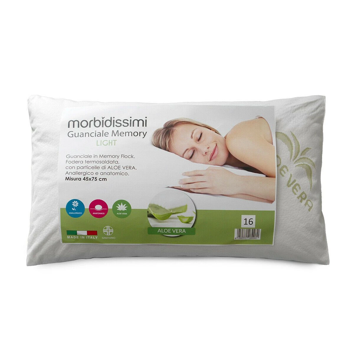 Guanciale Memory Flock Mod. Light Con Aloe Di Morbidissimi V746 3 Guanciale Memory Flock Mod. Light Con Aloe Di Morbidissimi V746