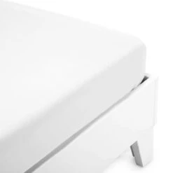 Lenzuolo Con Angoli Morbidissimi In Jersey Di Cotone - Dimensioni Varie K332 -Prodotti Per La Casa lenzuolo sotto con angoli morbidsissimi in cotone jersey bianco 3