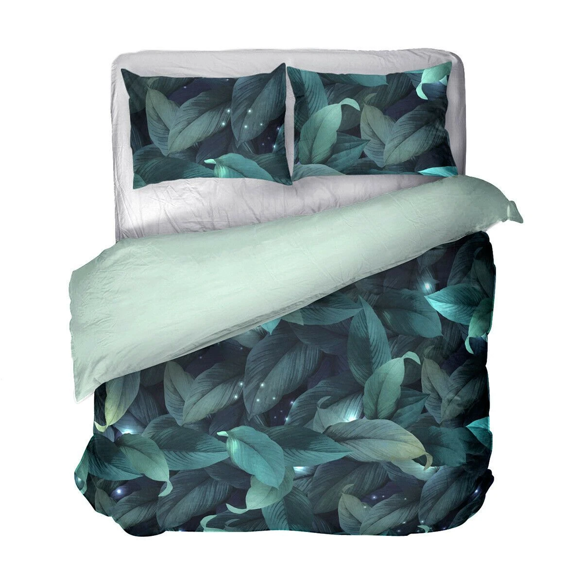 Parure Copripiumino Foliage In Raso Stampa Digitale HD Matrimoniale W184 3 Parure Copripiumino Foliage In Raso Stampa Digitale HD Matrimoniale W184