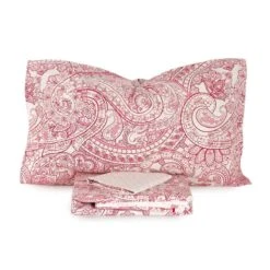 Parure Copripiumino Paisley Di Morbidissimi Per Letto Matrimoniale K502 -Prodotti Per La Casa parure copripiumino paisley di morbidissimi matrimoniale rosa 2 4
