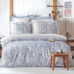 Parure Copripiumino Paisley Di Morbidissimi Per Letto Matrimoniale K502