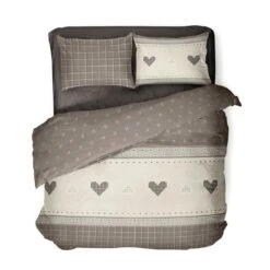 Parure Copripiumino Verbier Di Daunex - Dimensioni Varie Z550 -Prodotti Per La Casa parure copripiumino verbier daunex in puro cotone tortora 3