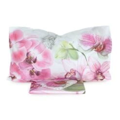 Parure Lenzuola Copriletto Orchidea Di Randi In Raso Matrimoniale J369