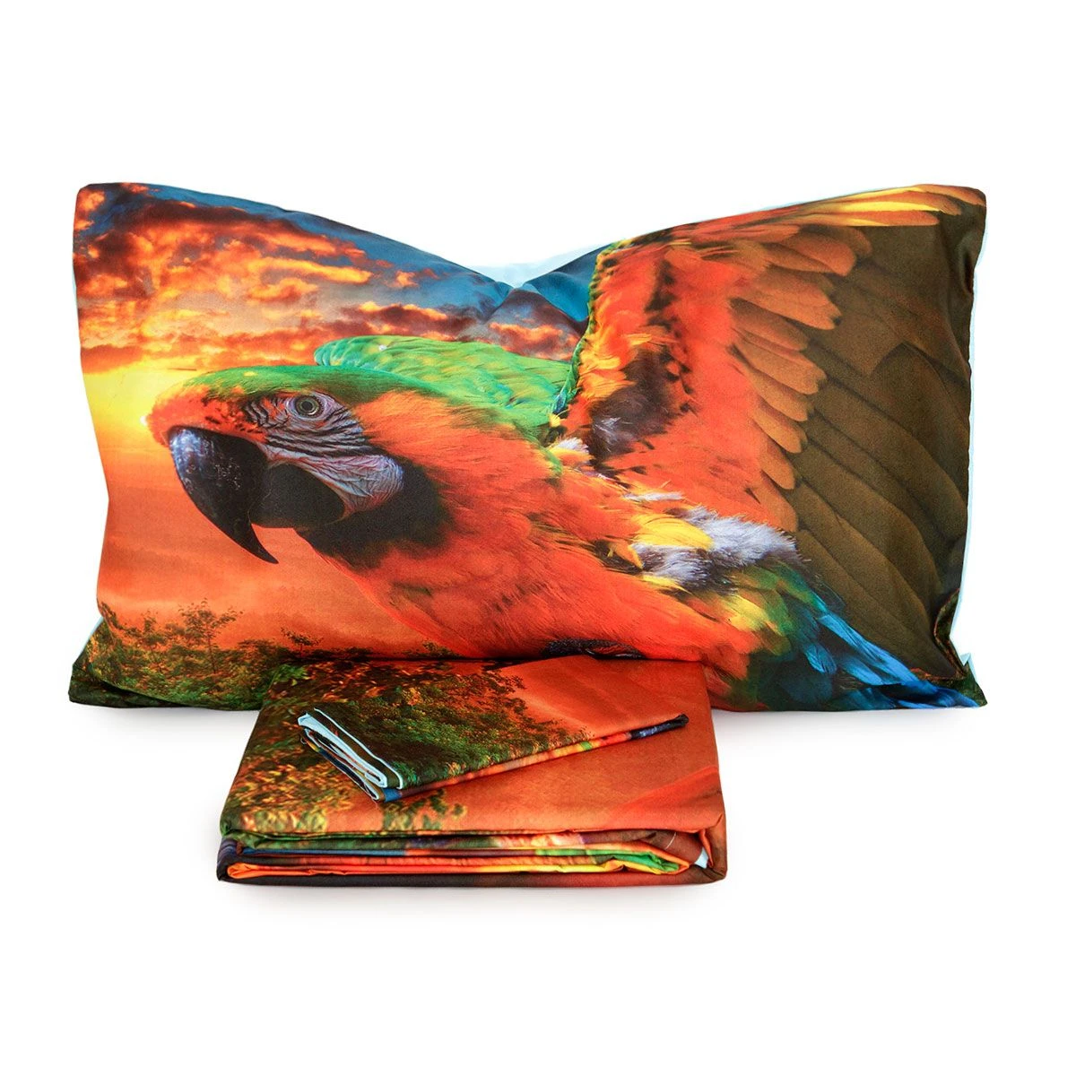 Parure Copripiumino Pappagallo Morbidissimi Digitale 3D Matrimoniale U092 4 Parure Copripiumino Pappagallo Morbidissimi Digitale 3D Matrimoniale U092 - immagine 2