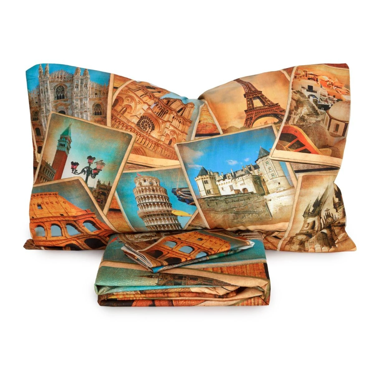 Parure Copripiumino Postcards Morbidissimi Digitale 3D Matrimoniale U074 - immagine 2