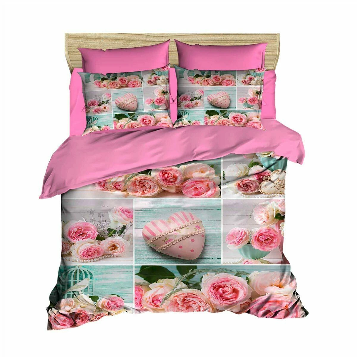 Parure Copripiumino Spring Love Morbidissimi Digitale 3D Matrimoniale U114 3 Parure Copripiumino Spring Love Morbidissimi Digitale 3D Matrimoniale U114