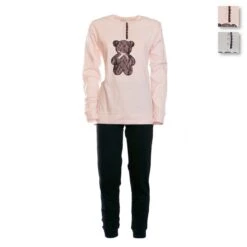 Pigiama Donna Oronero In Caldo Cotone OD1011 W363