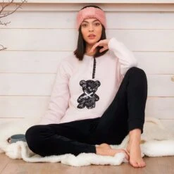 Pigiama Donna Oronero In Caldo Cotone OD1011 W363 -Prodotti Per La Casa pigama donna caldo cotone oronero od1011 2 10