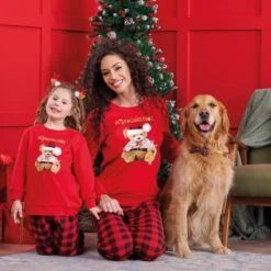 Pigiama Bambina/ragazza Natalizio Teddy Oronero Caldo Cotone ODNB07/ODNJ06 K795 -Prodotti Per La Casa pigiama bambina ragazza natalizio oronero in caldo cotone 3 7