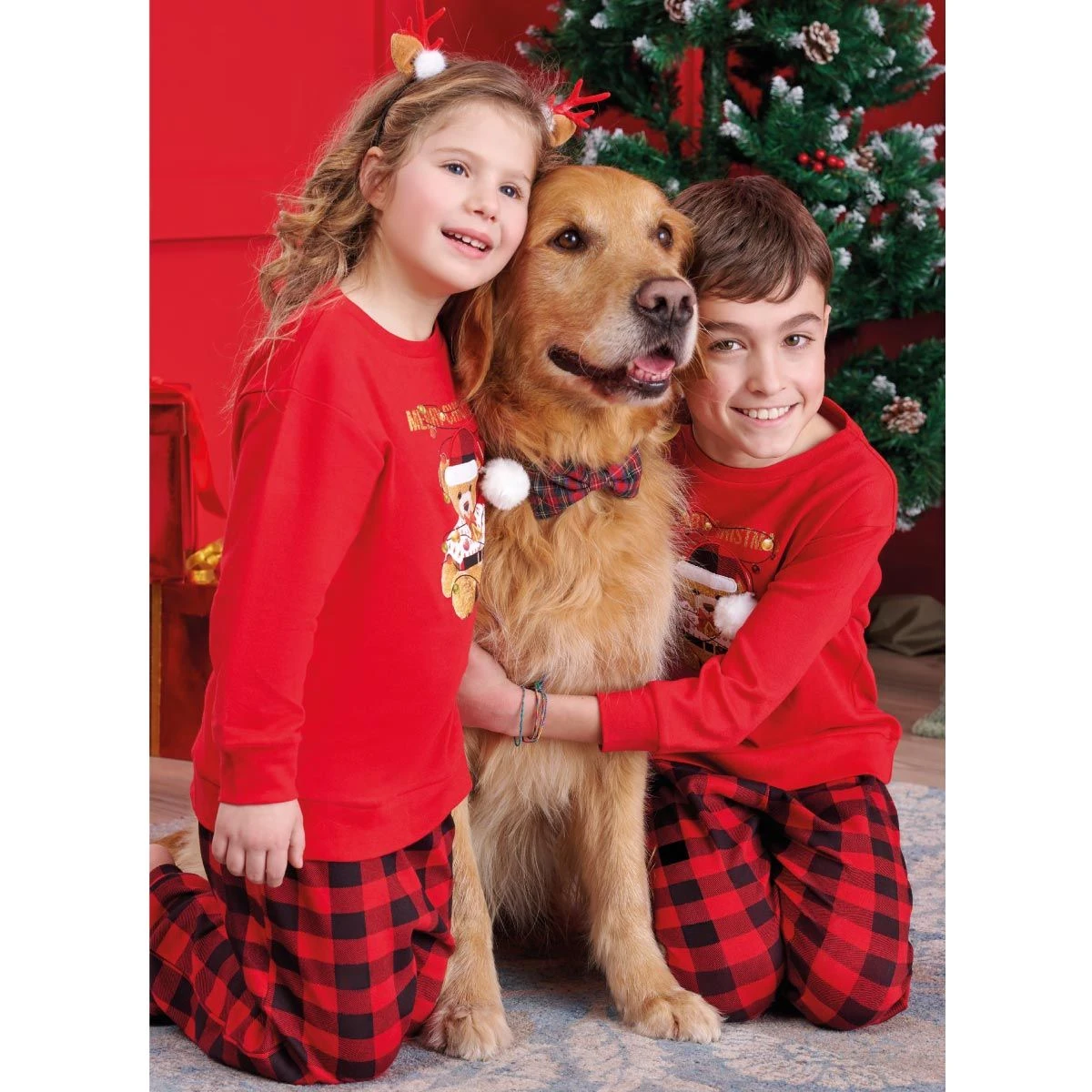 Pigiama Bambino/ragazzo Natalizio Teddy Oronero Caldo Cotone OUNB05/ODNJ04 K797 4 Pigiama Bambino/ragazzo Natalizio Teddy Oronero Caldo Cotone OUNB05/ODNJ04 K797 - immagine 2