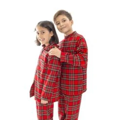 Pigiama Bambino Invernale Aperto Tartan Di Morbidissimi A102 W443 -Prodotti Per La Casa pigiama bambino tartan morbidissimi a102 3 6