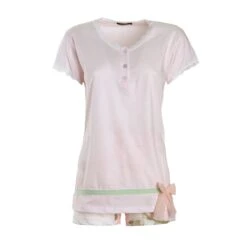 Pigiama Donna Corto Exclusive In Cotone P1439 K169 7 Pigiama Donna Corto Exclusive In Cotone P1439 K169 -Prodotti Per La Casa pigiama da donna corto exclusive p1439 rosa chiaro 4