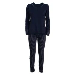 Pigiama Donna Oronero In Cotone OD139 K216 -Prodotti Per La Casa pigiama da donna oronero od139 blu navy 3