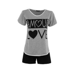 Pigiama Ragazza Estivo Character In Cotone YG1050 Y692 -Prodotti Per La Casa pigiama da ragazza character yg1050 in cotone grigio chiaro 3