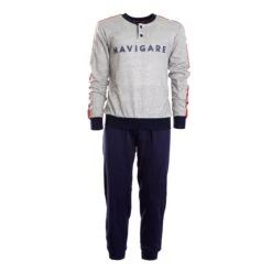 Pigiama Uomo Navigare In Felpa 141249 W304 -Prodotti Per La Casa pigiama da uomo navigare in felpa 141249 grigio melange 5