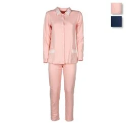 Pigiama Donna Aperto Luisa Di Toscana Lingerie In Caldo Cotone J941
