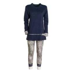 Pigiama Donna Exlusive In Caldo Cotone P1362 W529 -Prodotti Per La Casa pigiama donna caldo cotone exclusive p1362 blu navy 3