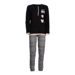 Pigiama Donna Oronero In Caldo Cotone OD1007 W375 9 Pigiama Donna Oronero In Caldo Cotone OD1007 W375 -Prodotti Per La Casa pigiama donna caldo cotone oronero od1007 nero 7