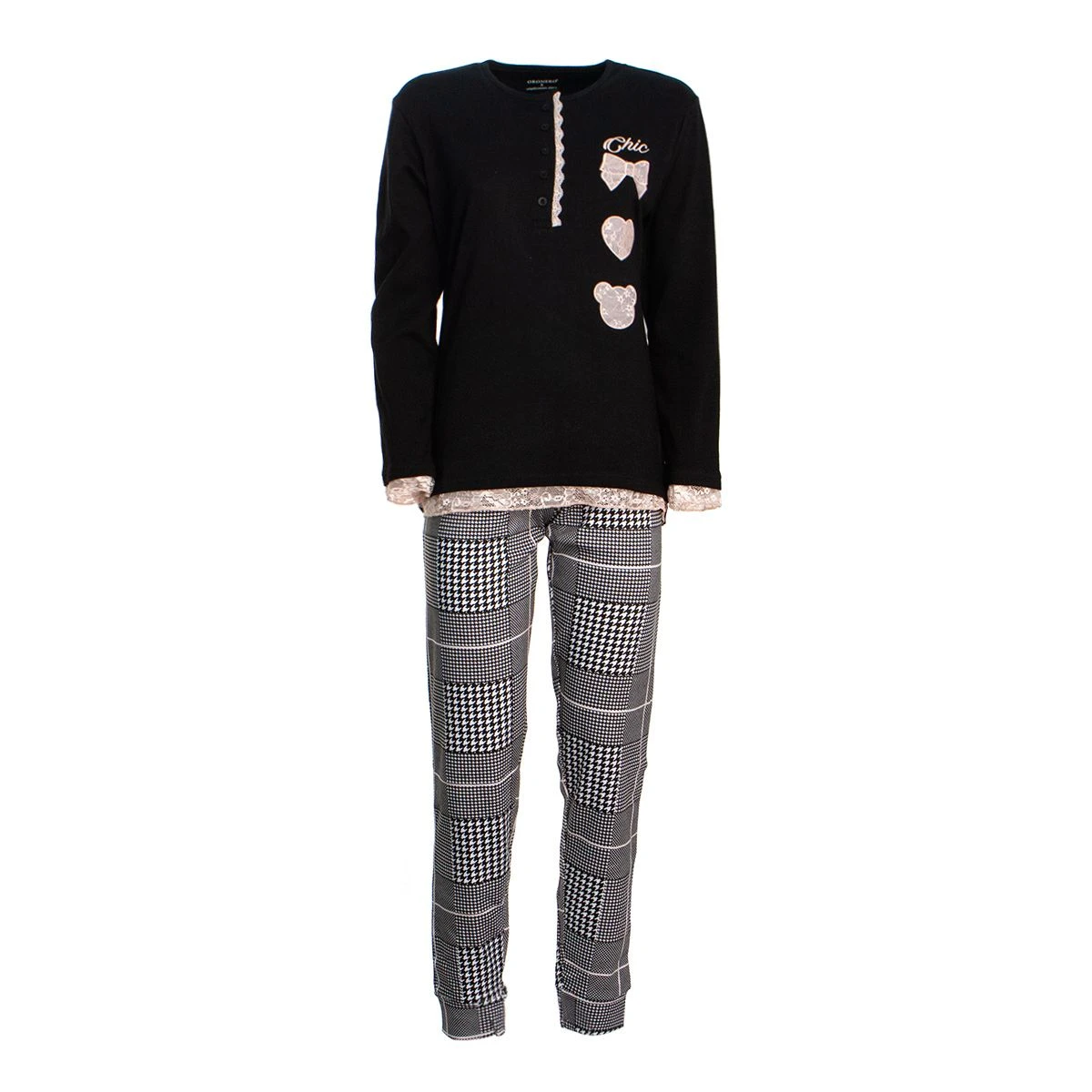 Pigiama Donna Oronero In Caldo Cotone OD1007 W375 6 Pigiama Donna Oronero In Caldo Cotone OD1007 W375 - immagine 4