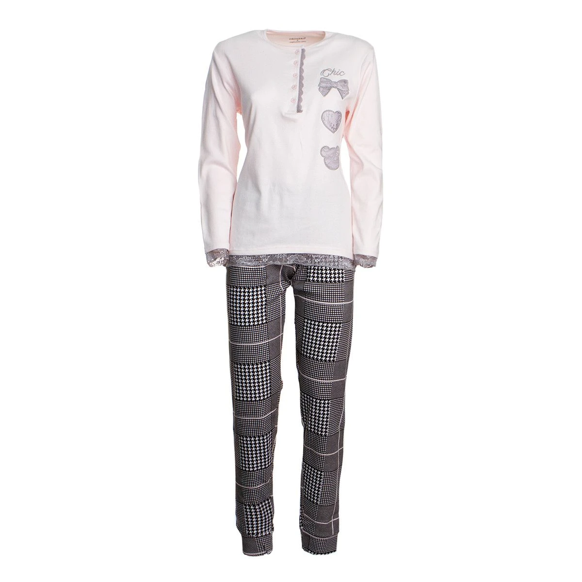 Pigiama Donna Oronero In Caldo Cotone OD1007 W375 4 Pigiama Donna Oronero In Caldo Cotone OD1007 W375 - immagine 2