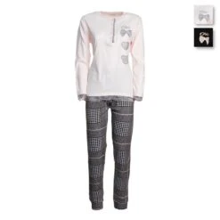 Pigiama Donna Oronero In Caldo Cotone OD1007 W375