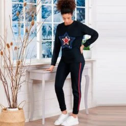 Pigiama Donna Oronero In Caldo Cotone OD1040 W470 -Prodotti Per La Casa pigiama donna caldo cotone oronero od1040 2 10