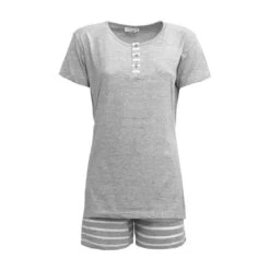 Pigiama Donna Corto Laura Biagiotti In Cotone BPJ96228S U741 -Prodotti Per La Casa pigiama donna corto laura biagiotti bpj96228s grigio melange 4