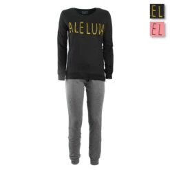 Pigiama Donna Oronero Invernale In Felpa OD1071F J134