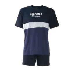 Pigiama Uomo Corto Oronero In Cotone OD2016 K300 -Prodotti Per La Casa pigiama uomo corto oronero ou2016 blu notte 4