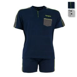 Pigiama Uomo Estivo Navigare In Cotone 2141207B - Taglie Forti Y535