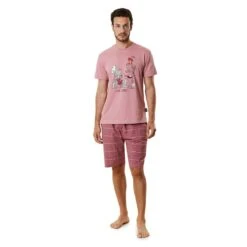 Pigiama Corto Uomo Estivo Km Zero Di Happy People In Cotone 5343 Z408