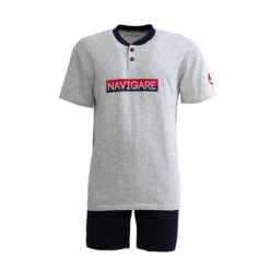 Pigiama Estivo Da Uomo Navigare In Cotone 141104 Z067 -Prodotti Per La Casa pigiama uomo navigare estivo in cotone jersey grigio melange 5